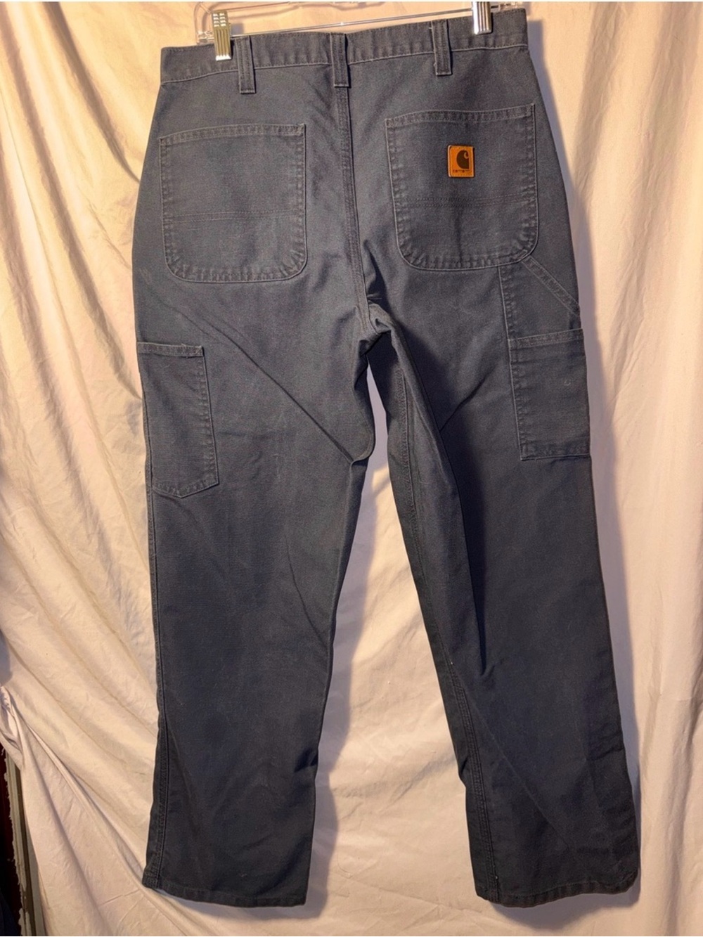 Carhartt 383-20 Mens 31x30 Navy Dungaree Carpenter Utility Work Pants Rental - Picture 2 of 8